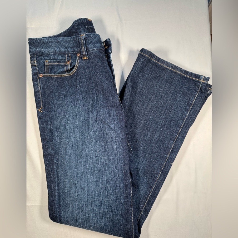 Seven7 Dark Blue Straight Leg Women's Jeans - Picture 5 of 6